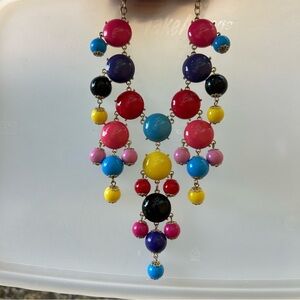 Womens Bubble Necklace Multicolor Pink Red Blue Fun Whimsical Artsy Jewelry